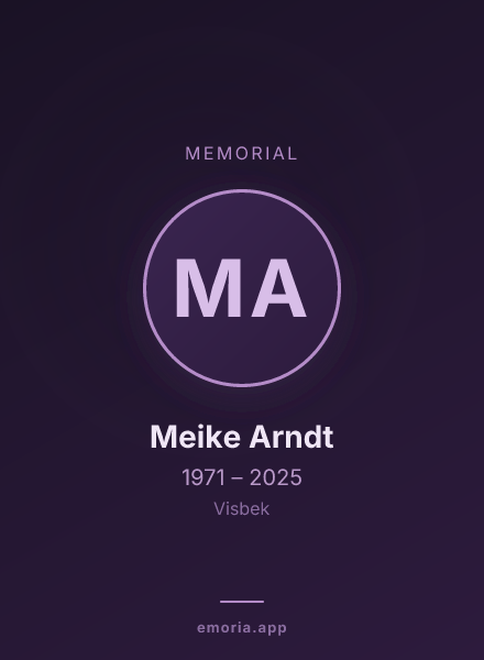 Memorial portrait of Meike Arndt