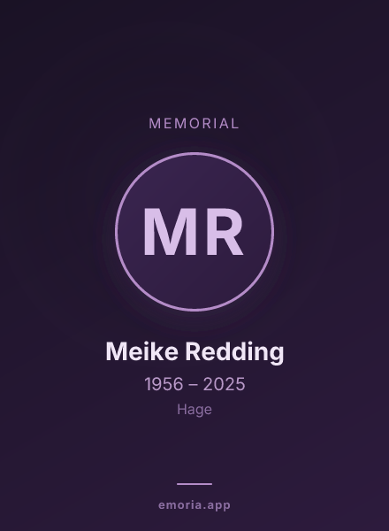 Memorial portrait of Meike Redding