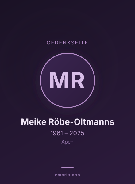 Gedenkportrait von Meike Röbe-Oltmanns