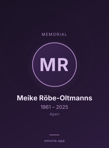 Memorial portrait of Meike Röbe-Oltmanns