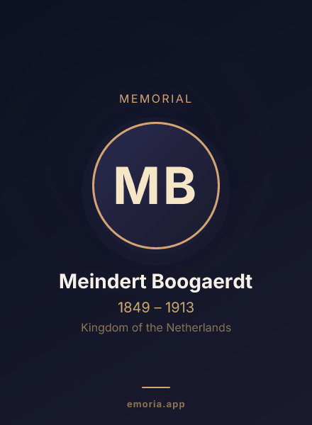 Memorial portrait of Meindert Boogaerdt