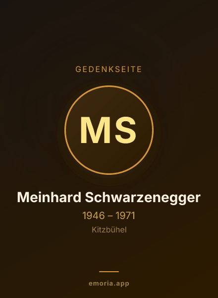 Gedenkportrait von Meinhard Schwarzenegger