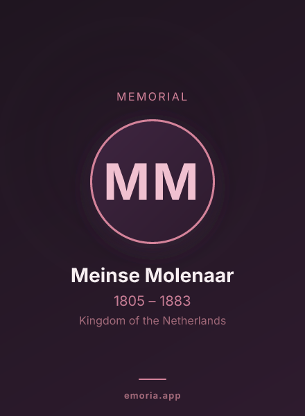 Memorial portrait of Meinse Molenaar