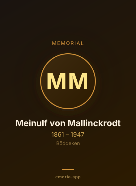 Memorial portrait of Meinulf von Mallinckrodt