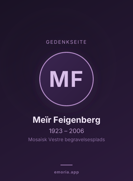 Gedenkportrait von Meïr Feigenberg