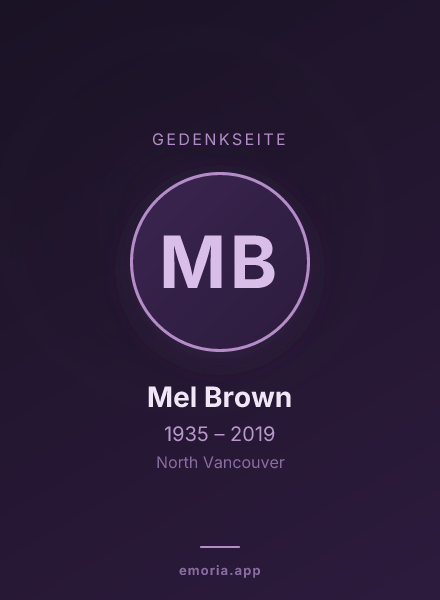 Gedenkportrait von Mel Brown