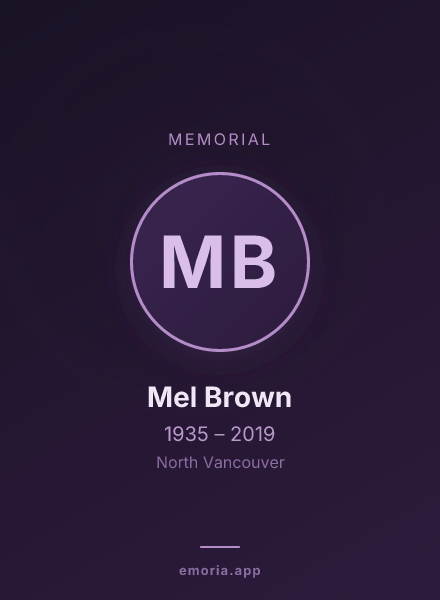 Memorial portrait of Mel Brown