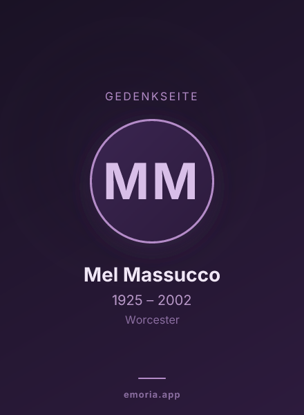 Gedenkportrait von Mel Massucco