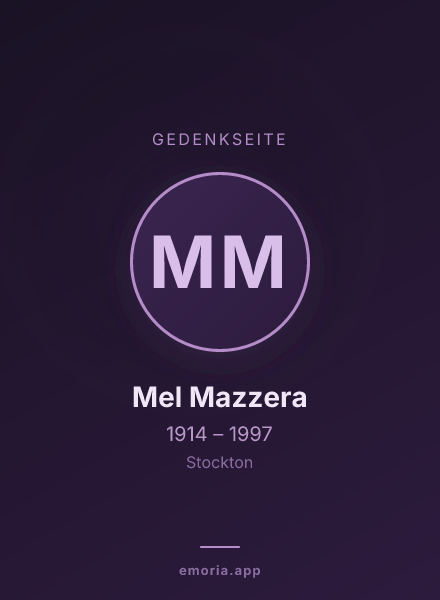 Gedenkportrait von Mel Mazzera