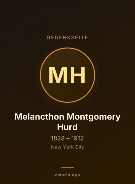 Gedenkportrait von Melancthon Montgomery Hurd