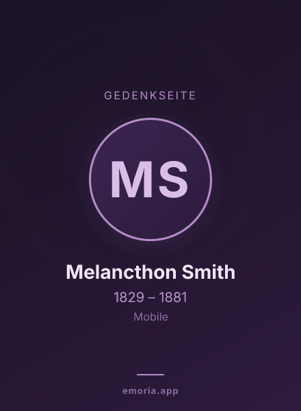 Gedenkportrait von Melancthon Smith