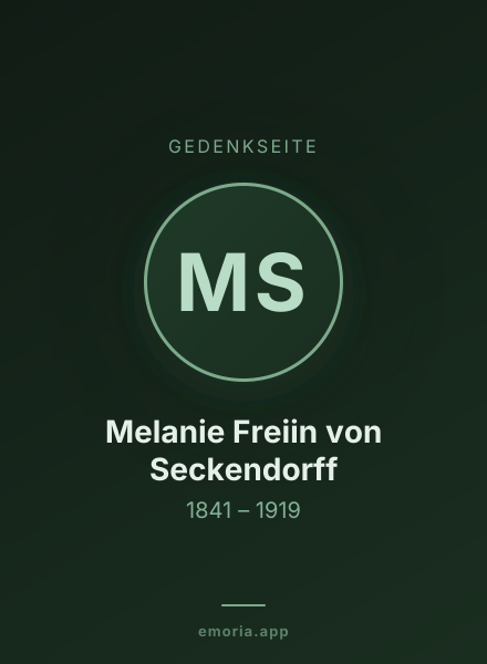 Gedenkportrait von Melanie Freiin von Seckendorff