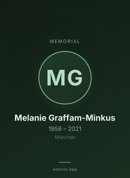 Memorial portrait of Melanie Graffam-Minkus