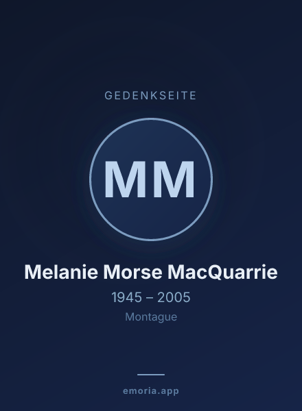 Gedenkportrait von Melanie Morse MacQuarrie