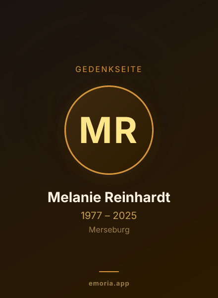 Gedenkportrait von Melanie Reinhardt