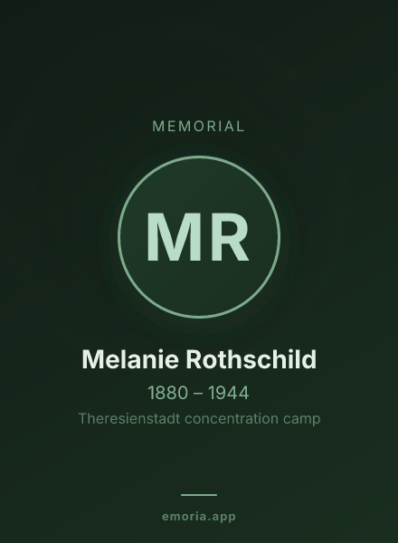 Memorial portrait of Melanie Rothschild