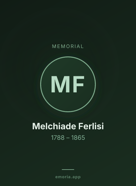 Memorial portrait of Melchiade Ferlisi