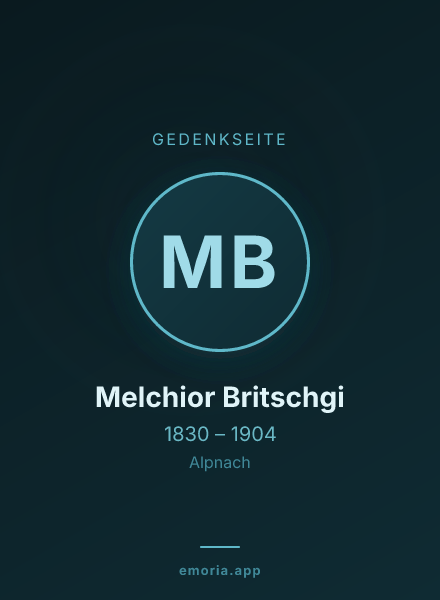 Gedenkportrait von Melchior Britschgi