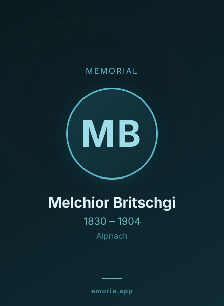 Memorial portrait of Melchior Britschgi