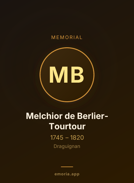 Memorial portrait of Melchior de Berlier-Tourtour