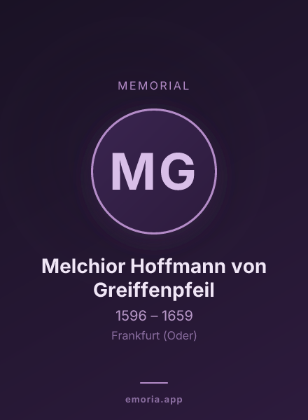 Memorial portrait of Melchior Hoffmann von Greiffenpfeil