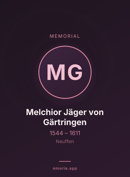 Memorial portrait of Melchior Jäger von Gärtringen