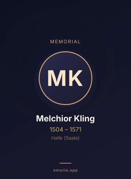 Memorial portrait of Melchior Kling