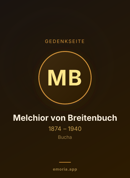 Gedenkportrait von Melchior von Breitenbuch