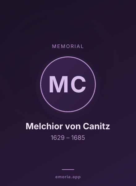 Memorial portrait of Melchior von Canitz