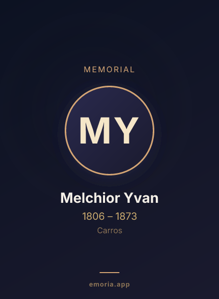 Memorial portrait of Melchior Yvan