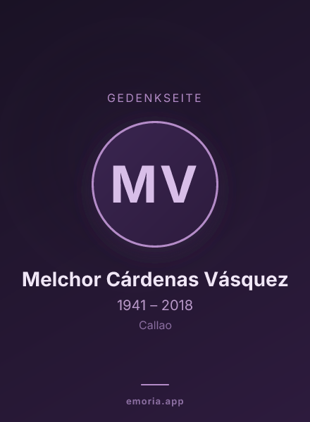 Gedenkportrait von Melchor Cárdenas Vásquez