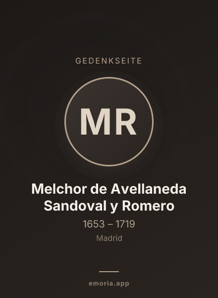 Gedenkportrait von Melchor de Avellaneda Sandoval y Romero