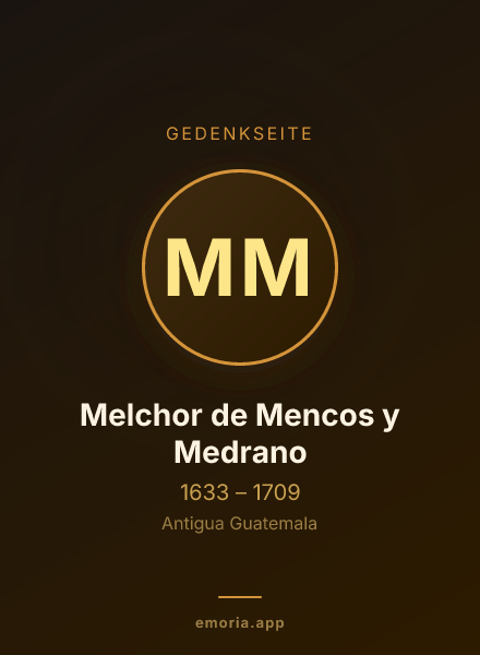 Gedenkportrait von Melchor de Mencos y Medrano