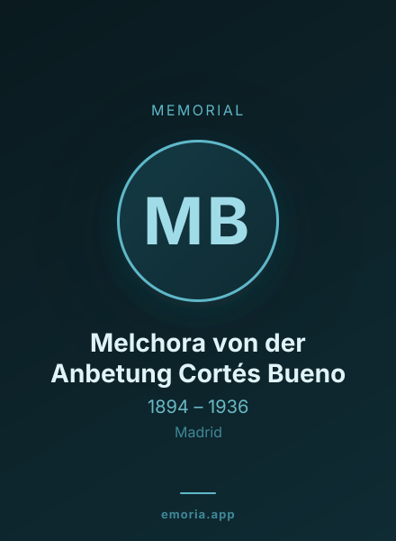 Memorial portrait of Melchora von der Anbetung Cortés Bueno