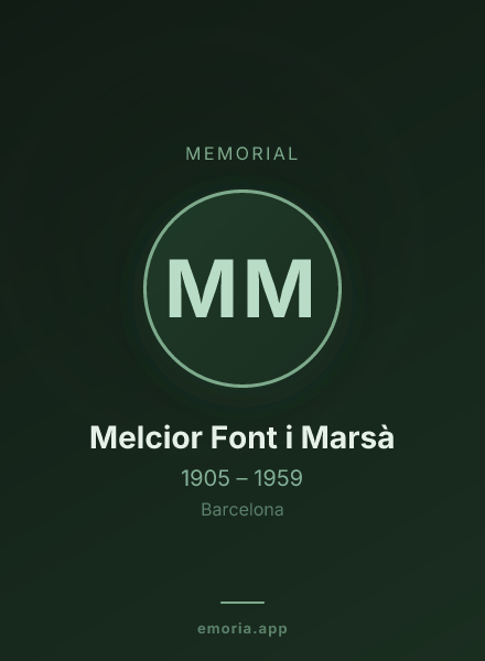 Memorial portrait of Melcior Font i Marsà