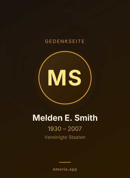 Gedenkportrait von Melden E. Smith