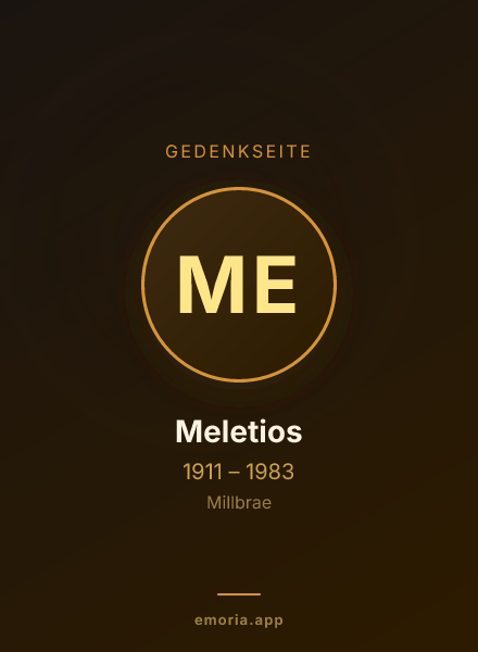 Gedenkportrait von Meletios