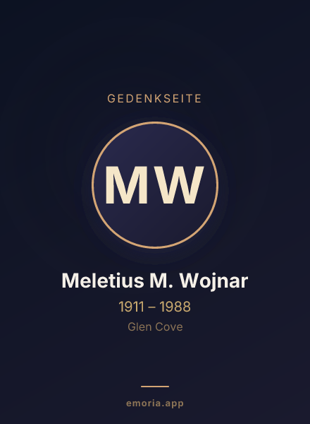 Gedenkportrait von Meletius M. Wojnar