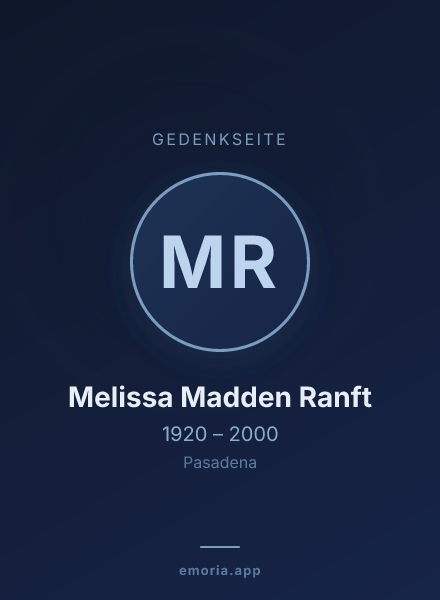 Gedenkportrait von Melissa Madden Ranft