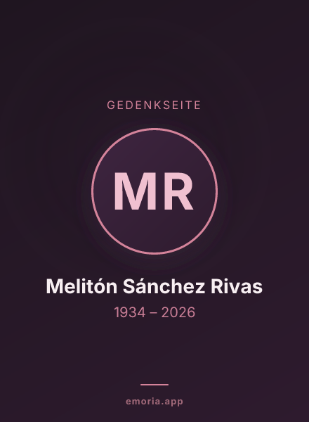 Gedenkportrait von Melitón Sánchez Rivas