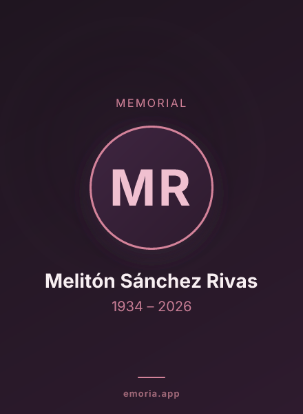 Memorial portrait of Melitón Sánchez Rivas