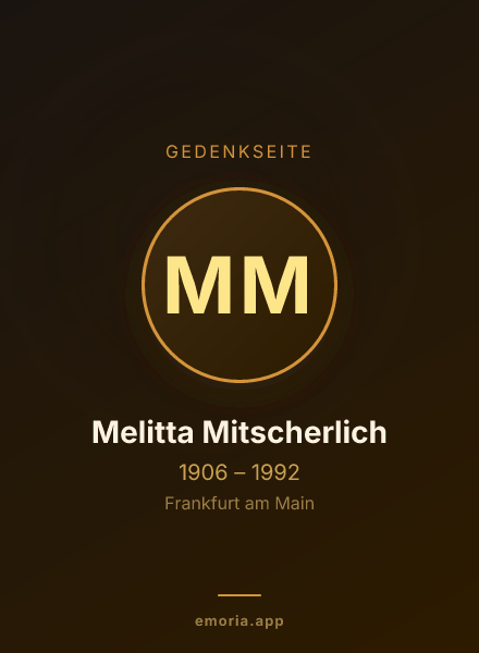Gedenkportrait von Melitta Mitscherlich