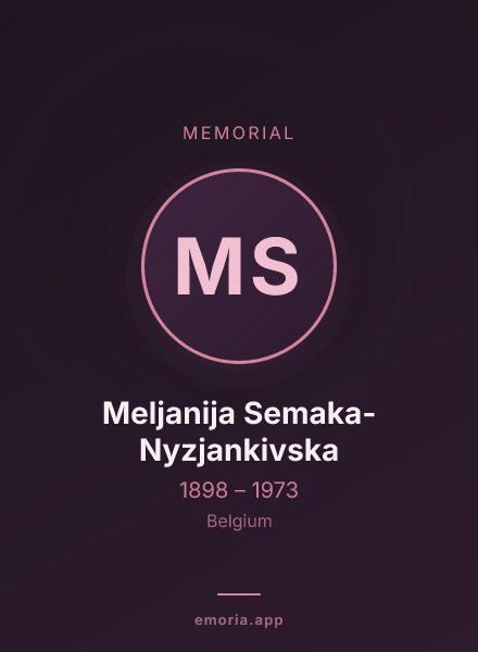 Memorial portrait of Meljanija Semaka-Nyzjankivska