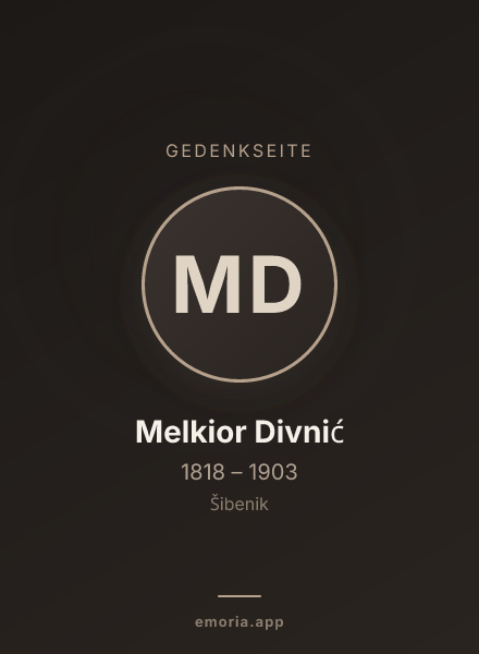Gedenkportrait von Melkior Divnić