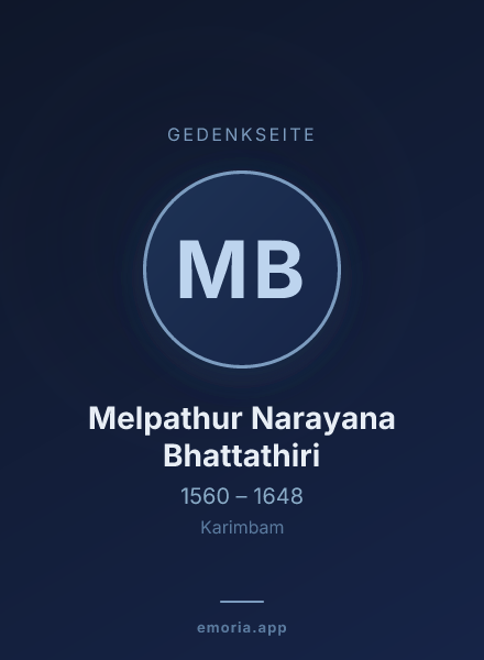 Gedenkportrait von Melpathur Narayana Bhattathiri