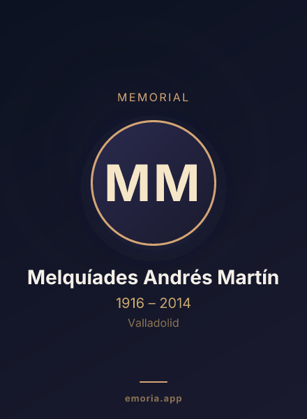 Memorial portrait of Melquíades Andrés Martín