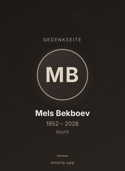 Gedenkportrait von Mels Bekboev