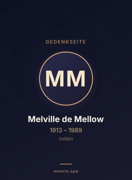 Gedenkportrait von Melville de Mellow