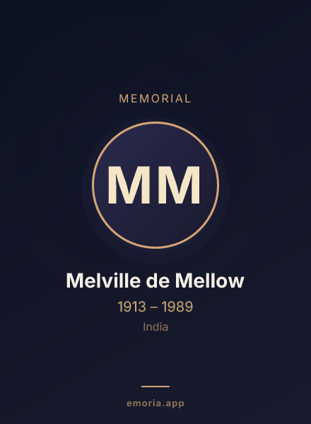 Memorial portrait of Melville de Mellow