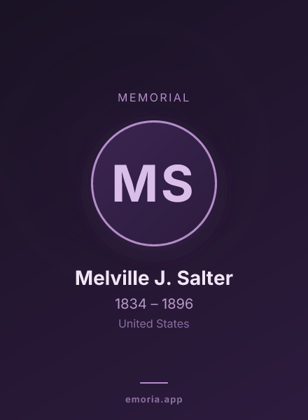 Memorial portrait of Melville J. Salter